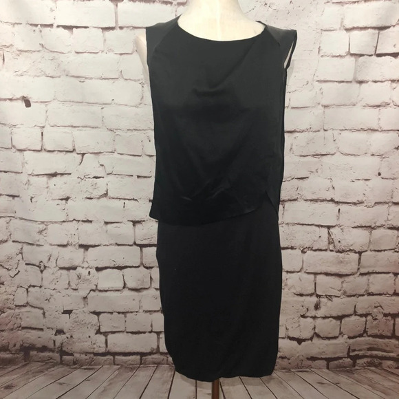 Maje Dieppe Layered Dress in‎ Black LBD - Picture 2 of 8